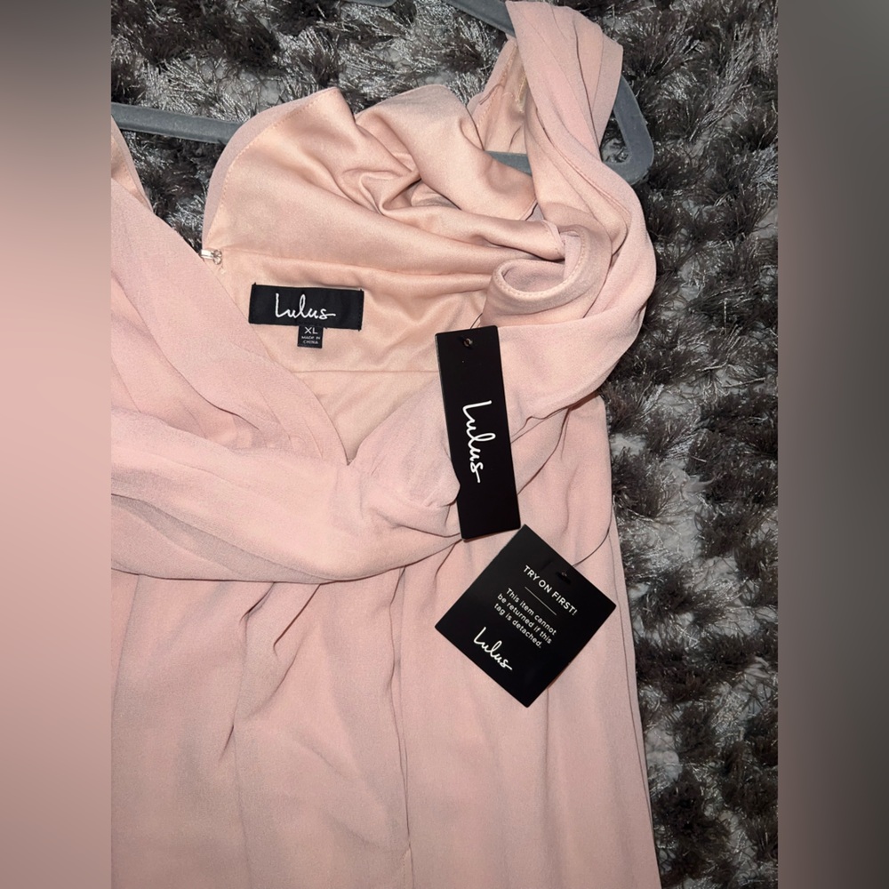 Lulu's Blush Floor Length Dress - Picture 4 of 10